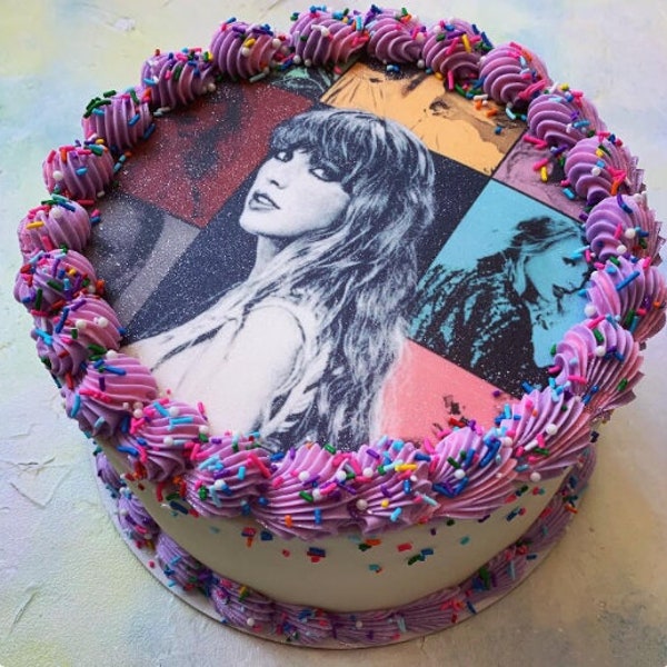 Swiftie Tay 8 inch Cake topper  Swift eras Cake topper and  Lover Glasses.( sold separately)