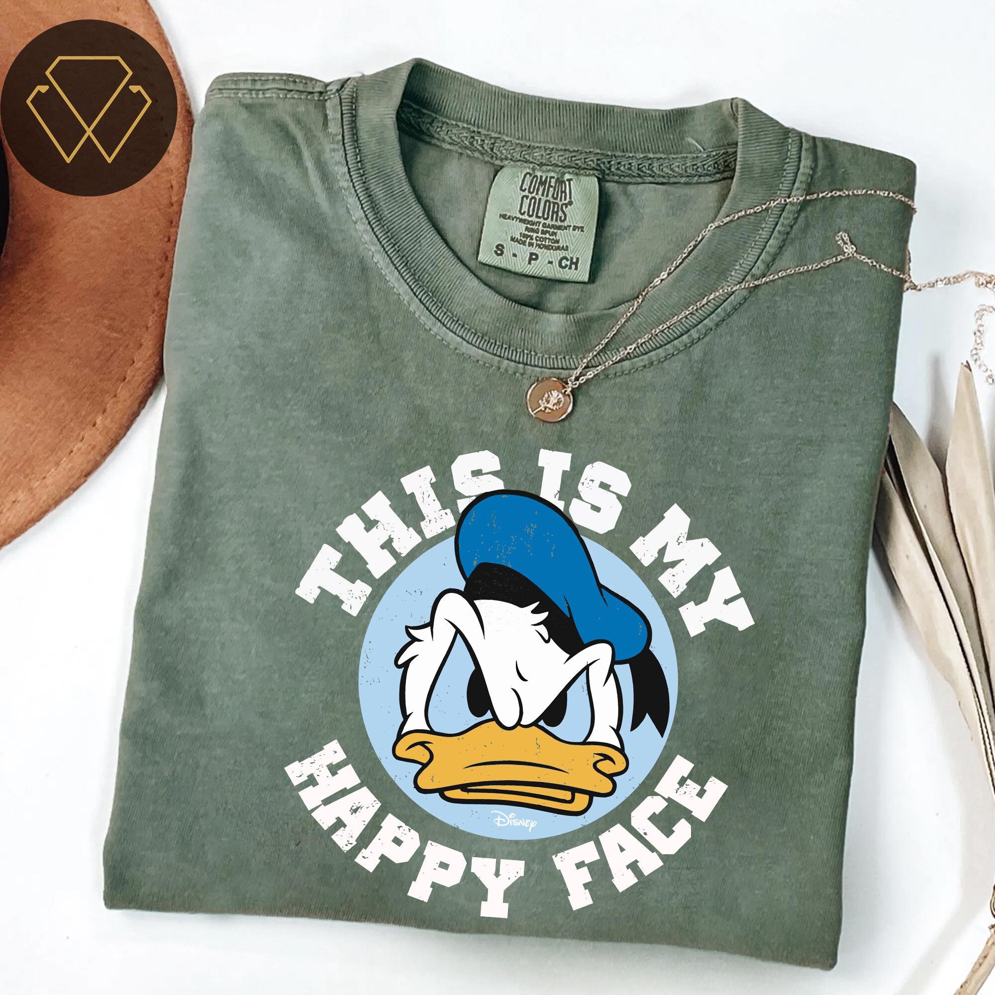 Donald Duck This is My Happy Face Comfort Colors Shirt, Disney Donald ...