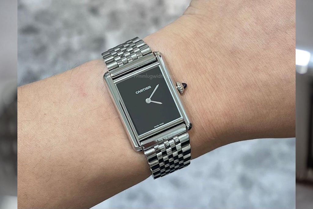 Cartier ステンレススチール リンクブレスレット 19mm Stainless Steel Seven Link Watch Bracelet: Quick Release - Etsy