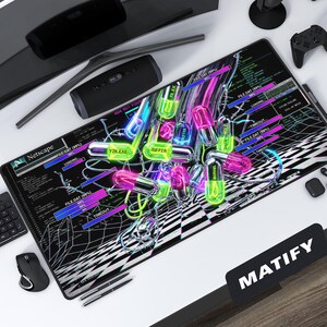Tapis de bureau Glitch de Netscape pour l'an 2000 | Retro 404 Erreur de chargement de 99 % Tapis de souris | Sous-main chromé pour pilules Cyberpunk | Cadeau esthétique avant-gardiste pour les joueurs