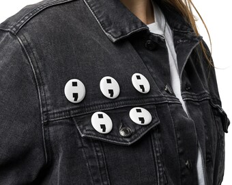 Mental Health Awareness Semi Colon - Set of pin buttons