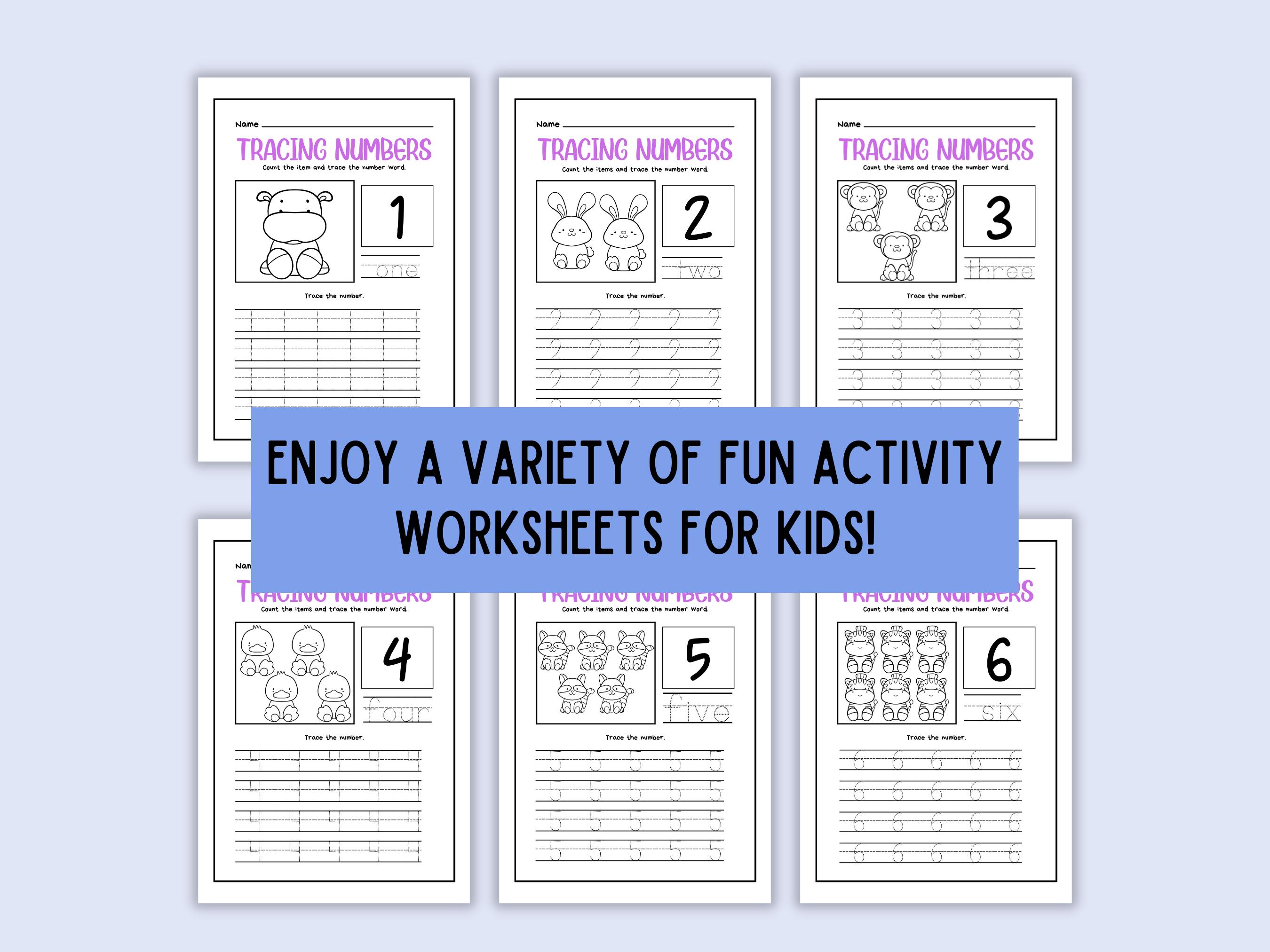 Preschool Number Tracing Worksheet Printables Number Tracing Worksheet ...