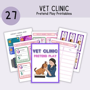 Vet Clinic Pretend Play Printable Pretend Play Printable Bundle Vet ...