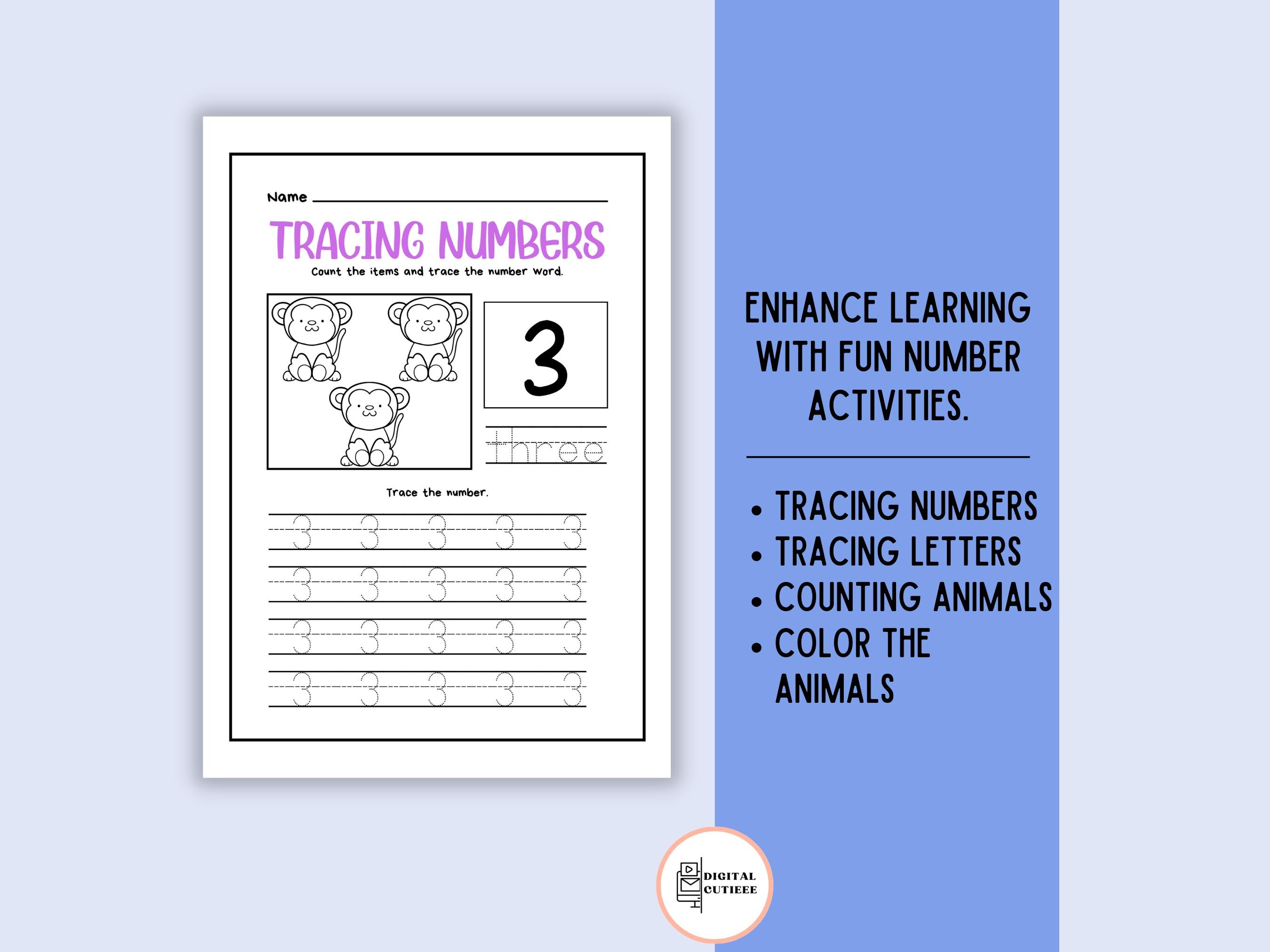 Preschool Number Tracing Worksheet Printables Number Tracing Worksheet ...