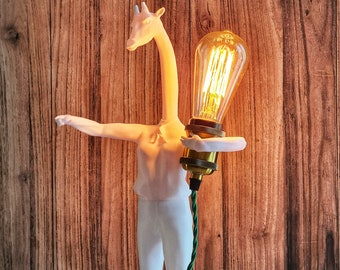 Design-Tischlampe - 3D-Druck-Giraffenkopf - 3D-Design-Tischlampen Giraffe - 3D-Design-Tierlampe Giraffe
