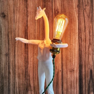 Design-Tischlampe - 3D-Druck-Giraffenkopf - 3D-Design-Tischlampen Giraffe - 3D-Design-Tierlampe Giraffe