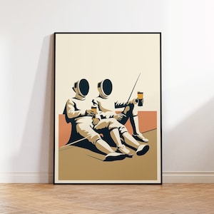 Affiche D'escrime Moderne – Jeux Olympiques De Munich 1972 – Impression D'art
