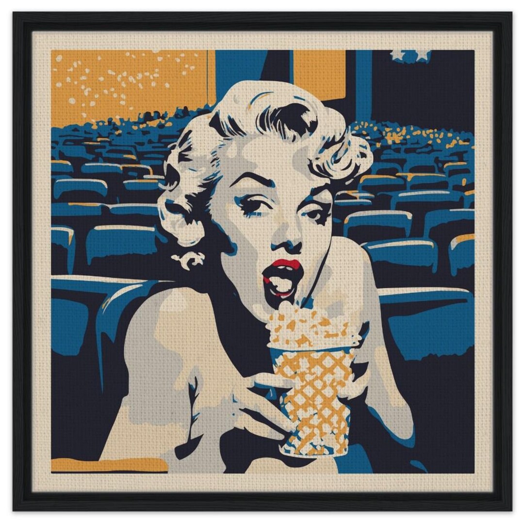 Marilyn Monroe Print on Framed Canvas Wall Art - Movie Star in the ...
