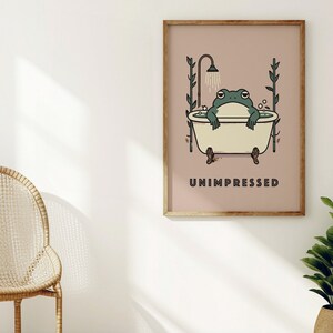 Frog in a Bath Bathroom Wall Art