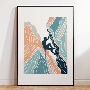Contemporary Abstract Poster Print of a Woman Enjoying Music