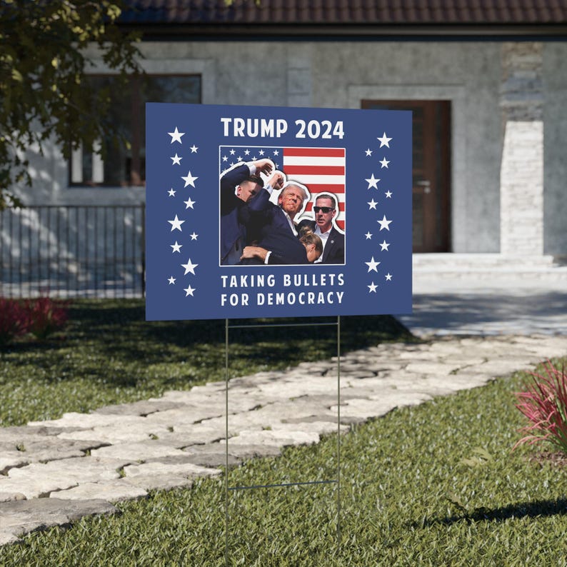 Pro Donald Trump Yard Sign, Trump Fight Sign, Vote Yard Sign, Election ...