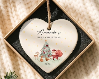 Baby's First Christmas Ornament, Baby 1st Christmas Ornament, Custom Baby Name, Custom Newborn Gift