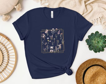 Wild Flower Shirt, süßes Blumen T-shirt, Blumenmädchen Shirt, Sommer Tshirt, Grafik Tshirt, Geburtstagsgeschenk für Mama, Geschenk für Muttertag,