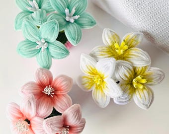 Pipecleaner Flowers Bouquet Pot Assorted Lily Arrangements Handmade Fuzzy Flower Pots