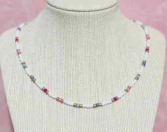 Handmade Seed Bead Choker Necklace Trendy Snake Pattern Necklace
