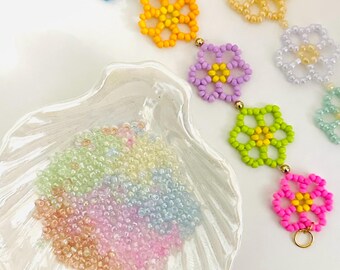 Seed Bead Flower Stitch Bracelet Handmade Daisy Chain Bracelet spring