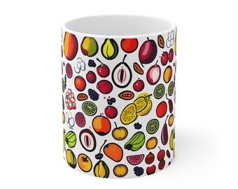 Small Fruits Pattern - Ceramic Mug 11oz