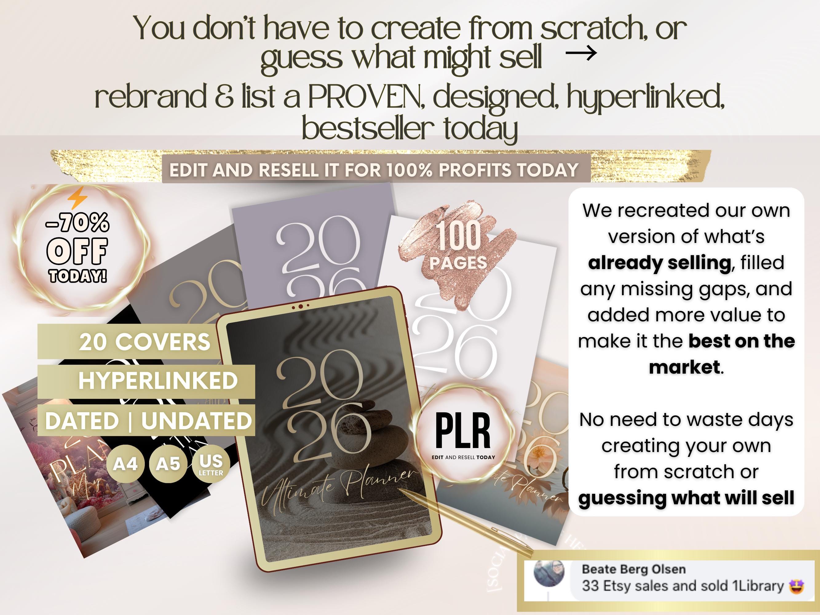 2026 Hyperlinked Digital Planner PLR | Canva Planner Bundle A4 A5 US ...