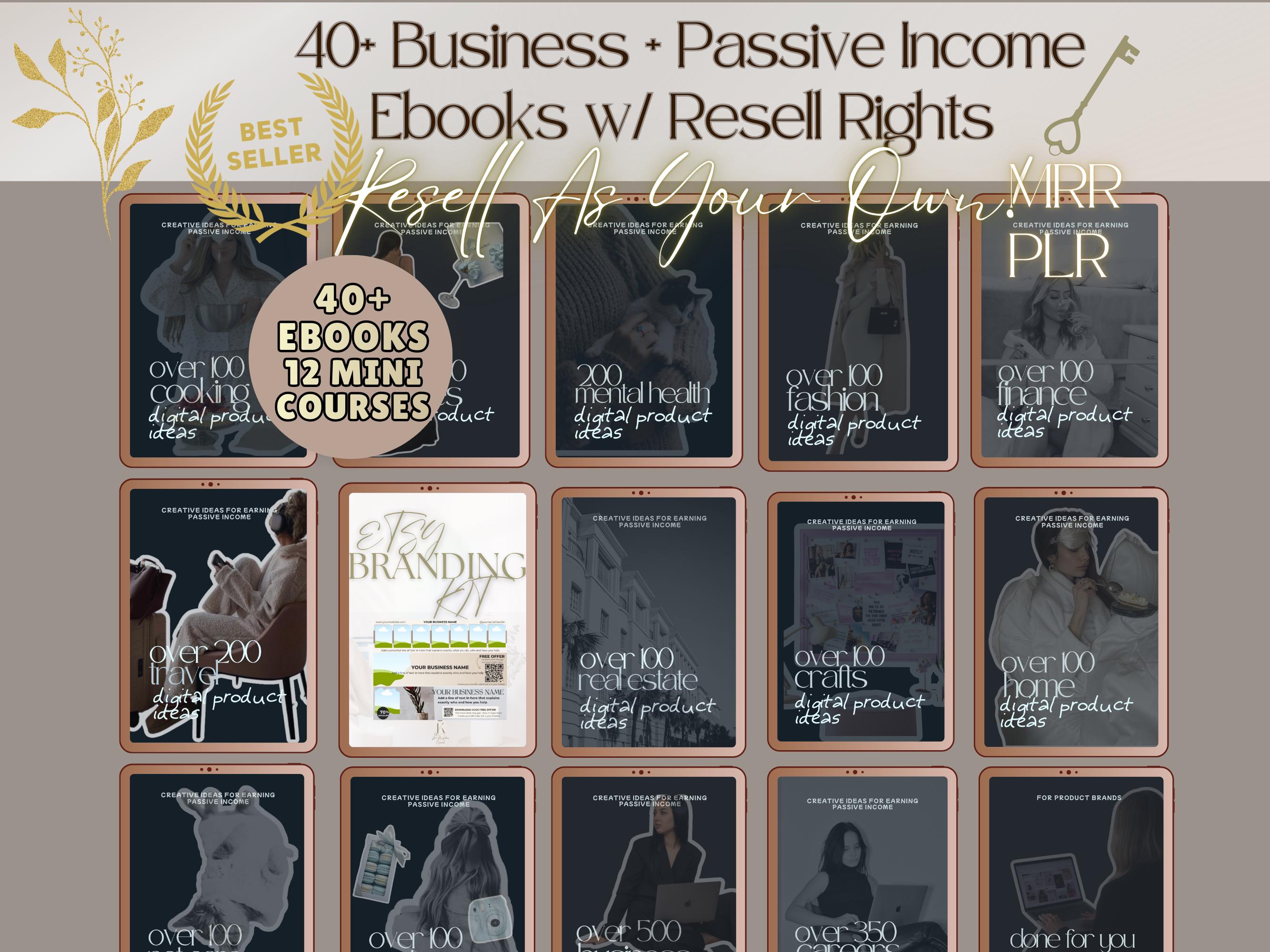 40+ Passive Income Ebook Bundle: MRR Resell Rights + 12 Digital ...