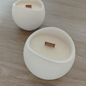 Lot 2 soy candles, scented candles, baptism candles, candles in a container, home decoration, aromatherapy, lavender, dried flower candles