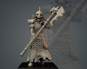 DnD Skeleton Halberd Soldier -  Dungeons And Dragons 5e / RPG Tabletop Miniature Enemy / Pathfinder Mini
