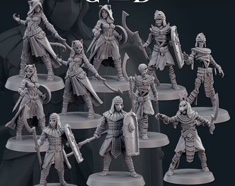 DnD Desert Bundle - Mummy and Soldiers Pack - Egyptian RPG Tabletop Miniature Enemy Pack!