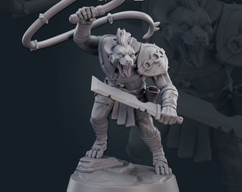 DnD Gnoll Punisher Soldier-  Dungeons And Dragons 5e / RPG Tabletop Miniature Enemy / Pathfinder Mini