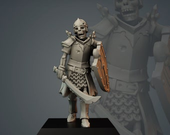 DnD Skeleton Soldier -  Dungeons And Dragons 5e / RPG Tabletop Miniature Enemy / Pathfinder Mini
