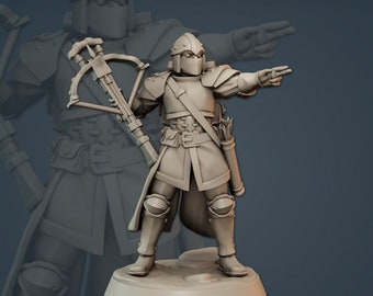 DnD Vanguard Crossbow Soldier -  Dungeons And Dragons 5e / RPG Tabletop Miniature Enemy / Pathfinder Mini