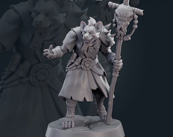 DnD Gnoll Shaman Female-  Dungeons And Dragons 5e / RPG Tabletop Miniature Enemy / Pathfinder Mini
