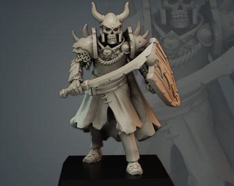 DnD Eilte Swordman Skeleton  -  Dungeons And Dragons 5e / RPG Tabletop Miniature Enemy / Pathfinder Mini