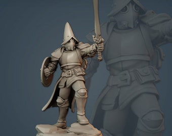 DnD Vanguard Swordman 1 -  Dungeons And Dragons 5e / RPG Tabletop Miniature Enemy / Pathfinder Mini