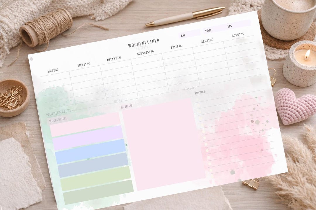 Digital Download - PDF - / Mom's Daily Life Weekly Planner / Weekly ...