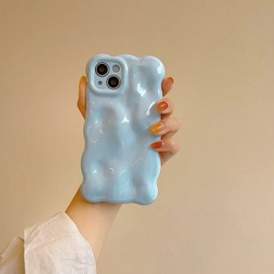 Rk 3D Wavy Silicone Phone Case for iPhone 11 12 13 14 15 Pro Pro Max