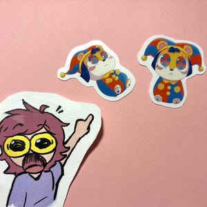 Hamster Pomni The Amazing Digital Circus Sticker set 2 pcs.| homemade stickers