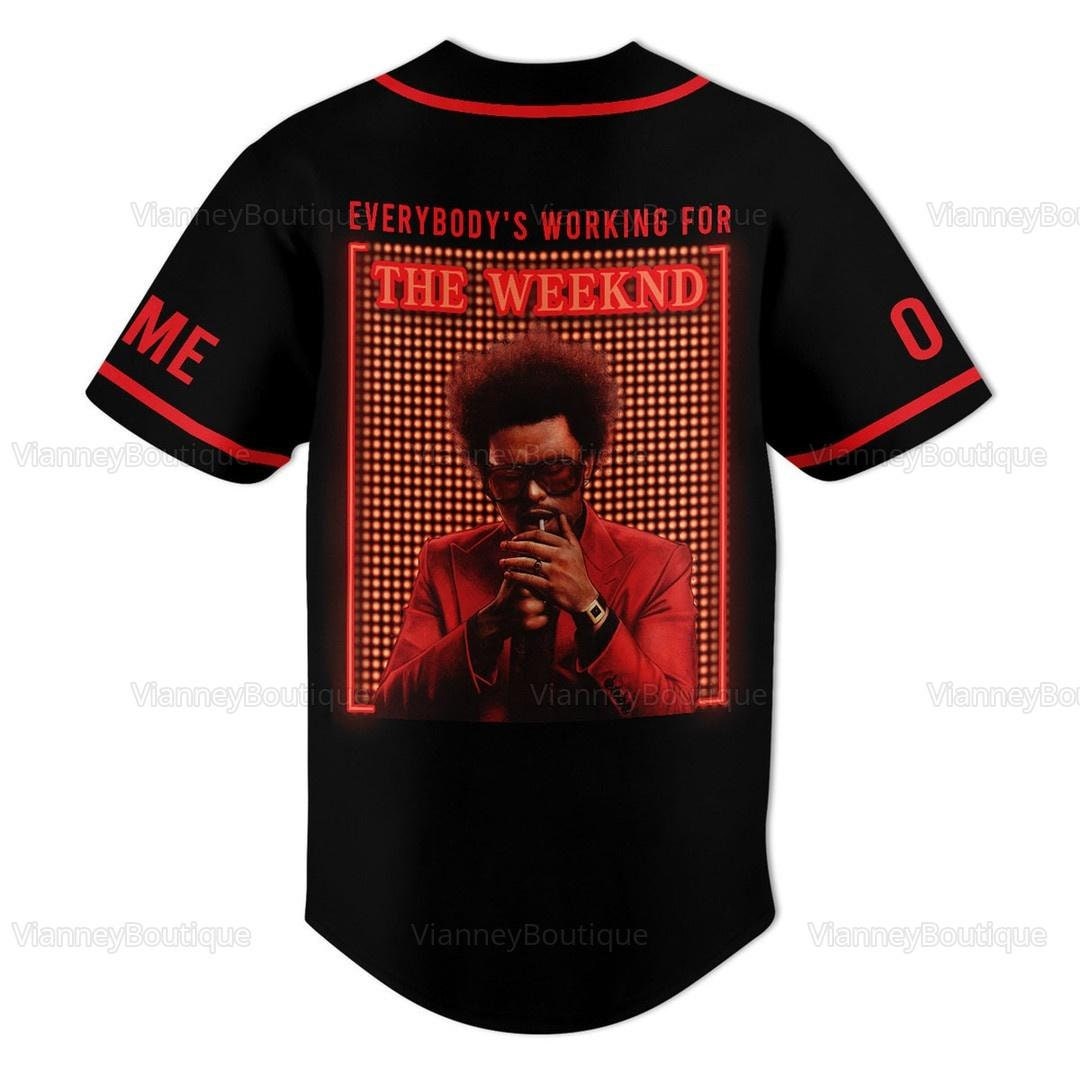 Custom Weeknds Shirt, Weeknds Baseball Jersey