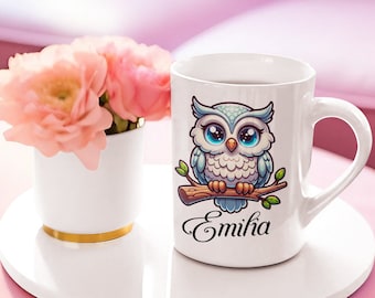 Owl mug, Personalized mug, Mug with name ,Owl gift Personalized ,gift Coffee mug ,Tea mug ,Mug for kids ,Mug for adults ,Gift mug ,Owl name