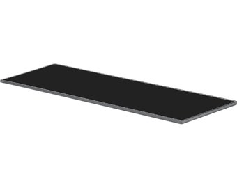 Toughened Black Glass Floating Shelf - Modern Home Decor