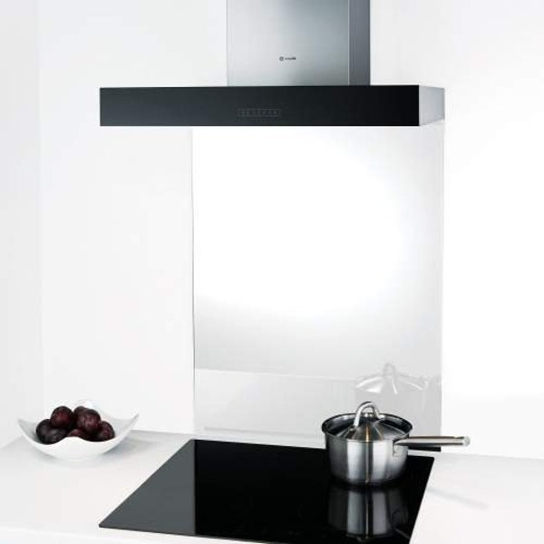 Elegant White Glass Splashback - Custom Size Available