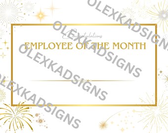 Employee of the Month Printable Award - Etsy