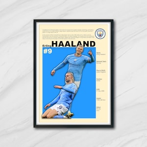 Erling Haaland Poster (Manchester City FC) Wall Art Poster Digital Download