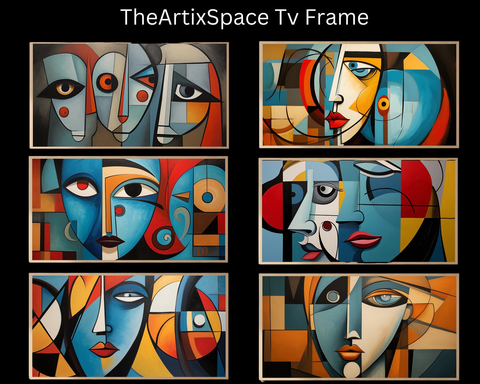 Samsung Frame TV Picasso Cubism 300 DPI - Set of 6 Images Digital ...