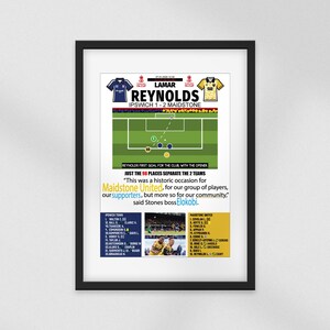 Maidstone, Reynolds GOAL in the FA CUP Wall Print image 1