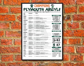 Plymouth Argyle are crowned League One champions - Plymouth fan wall art