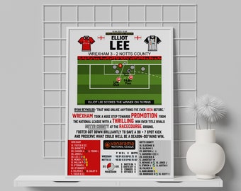 Elliot Lee goal v Notts County A4 Print Framed.