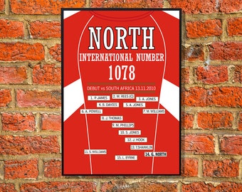 George North International debut fan wall poster. Framed or Print