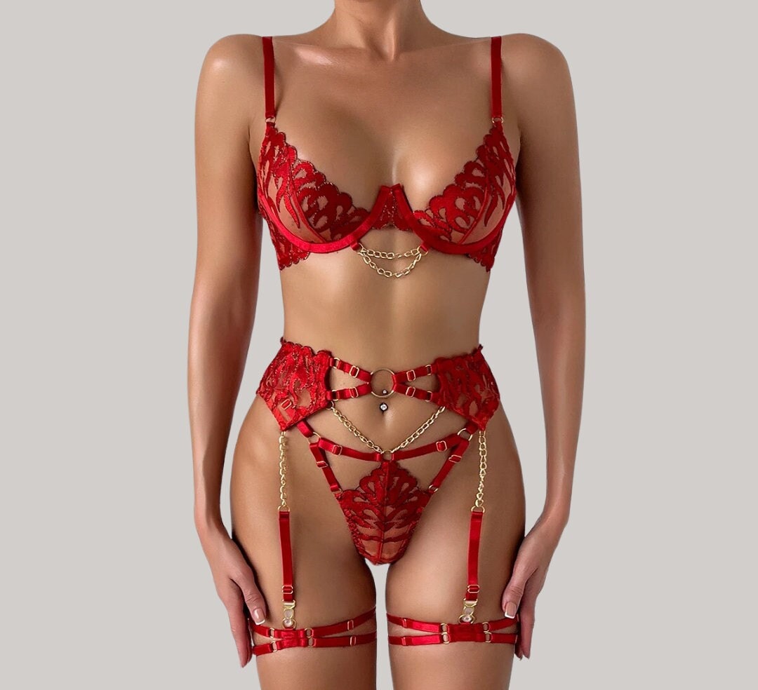 Women's lingerie set elegant sexy chain net hot girl main image 1