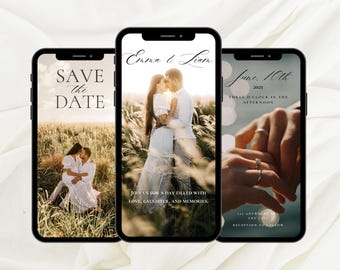 Invitación animada de boda para guardar la fecha (1080 x 1920 px)
