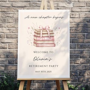 Retirement Party Welcome Sign, Editable Template for Digital Download, Personalized Party Decor, Custom Retirement Celebration Sign