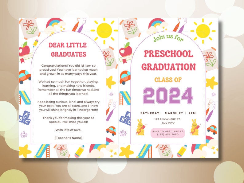 Preschool Graduation Program Template Editable Pre k Graduation Preschool Graduation Program Template Editable Pre k Graduation